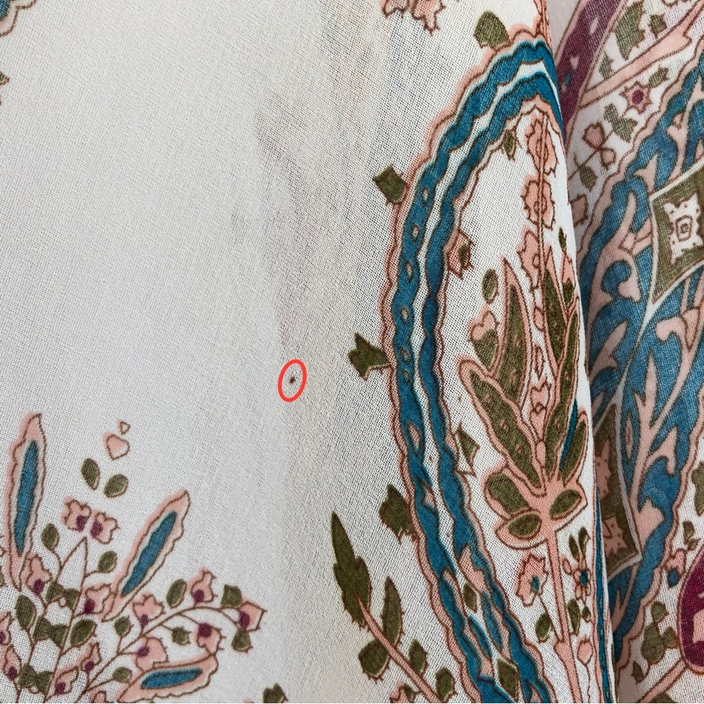 Soft Surroundings White / Colorful Floral Paisley Chiffon Kimono Top Size 3X - Picture 14 of 14
